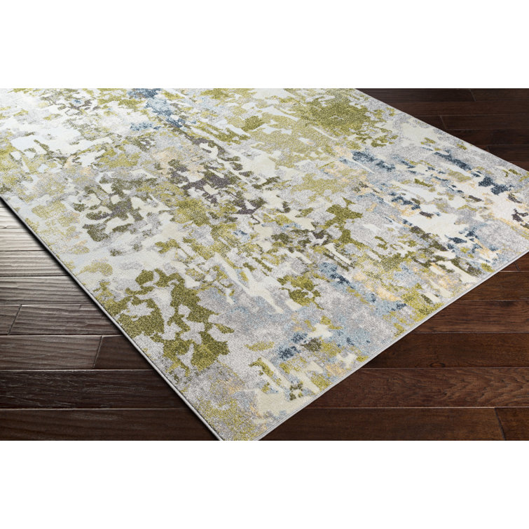 17 Stories Beaudin Abstract Green/Gray Area Rug & Reviews Wayfair